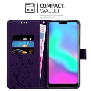 Honor 10 Suojakuori Lompakkokotelo (Violetti)