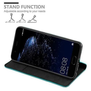 Huawei P10 PLUS Suojakuori Lompakkokotelo (Turkoosi)
