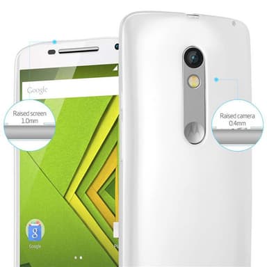 Motorola MOTO X PLAY Suojakuori Kotelo (Hopea)