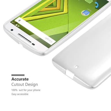 Motorola MOTO X PLAY Suojakuori Kotelo (Hopea)