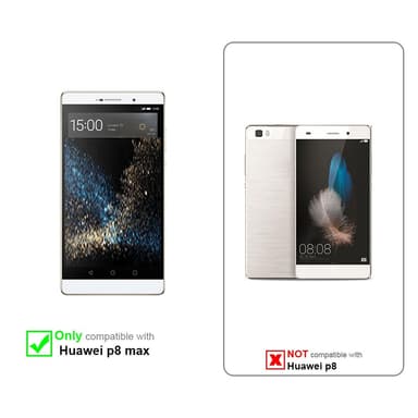 Huawei P8 MAX Suojakuori Lompakkokotelo (Sininen)