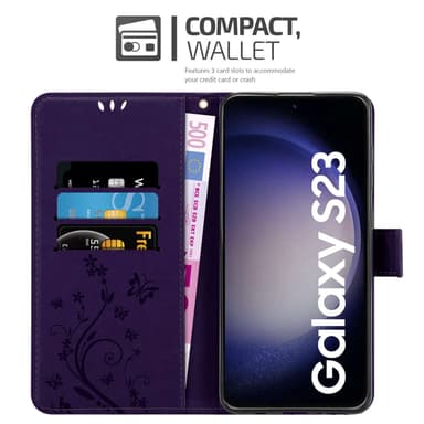 Samsung Galaxy S23 Suojakuori Lompakkokotelo (Violetti)