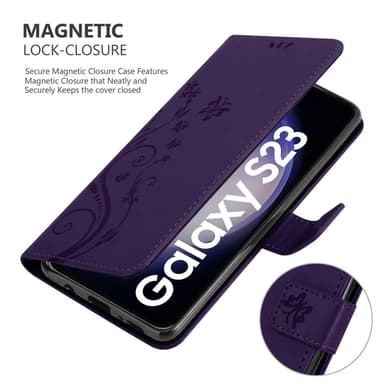 Samsung Galaxy S23 Suojakuori Lompakkokotelo (Violetti)