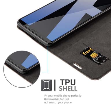 Huawei MATE 10 PRO Suojakuori Lompakkokotelo (Ruskea)
