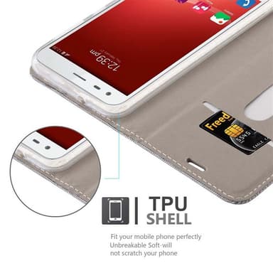 ZTE Blade S6 Suojakuori Lompakkokotelo (harmaa)
