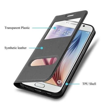 Lompakkokotelo Samsung Galaxy S6 Case (Musta)