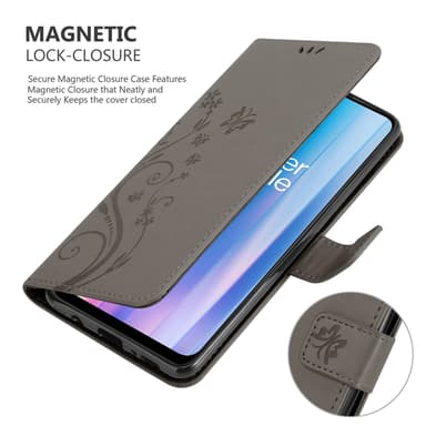 OnePlus Nord CE 2 5G Suojakuori Lompakkokotelo (harmaa)