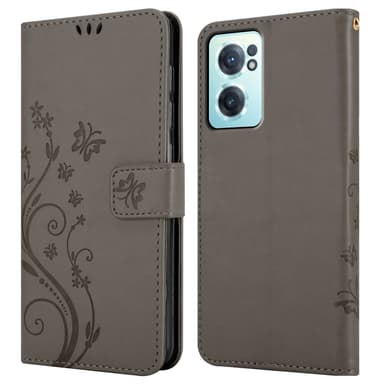 OnePlus Nord CE 2 5G Suojakuori Lompakkokotelo (harmaa)
