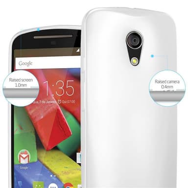 Motorola MOTO G2 Suojakuori Kotelo (Hopea)