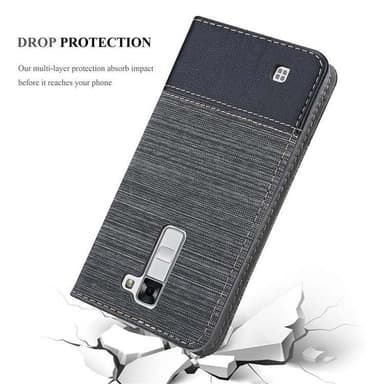 LG K7 2016 Suojakuori Lompakkokotelo (harmaa)