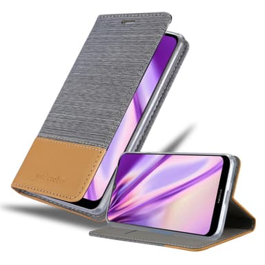 Nokia 2.4 Suojakuori Lompakkokotelo (harmaa)