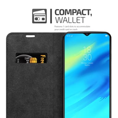 Realme 7 PRO Suojakuori Lompakkokotelo (Ruskea)