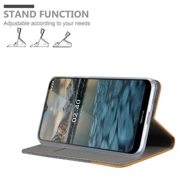 Nokia 2.4 Suojakuori Lompakkokotelo (harmaa)