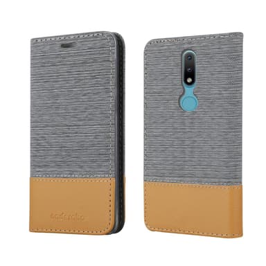 Nokia 2.4 Suojakuori Lompakkokotelo (harmaa)