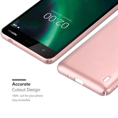 Nokia 2 2017 Suojakuori Kotelo Cover (Vaaleanpunainen)