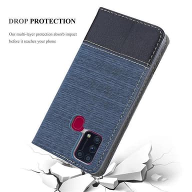 Samsung Galaxy M31 Suojakuori Lompakkokotelo (Sininen)