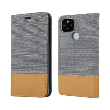 Google PIXEL 5 XL Suojakuori Lompakkokotelo (harmaa)