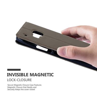 Lompakkokotelo HTC ONE M9 Case (Ruskea)