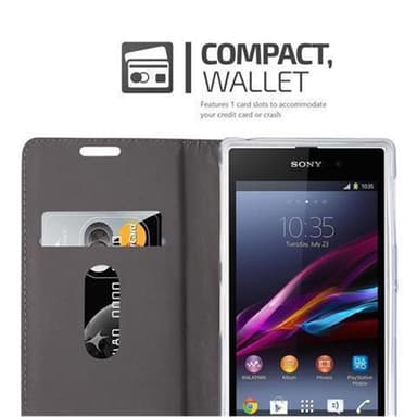 Sony Xperia Z1 Suojakuori Lompakkokotelo (Sininen)