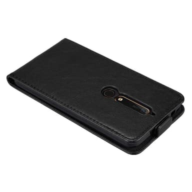 Nokia 6.1 Suojakuori Lompakkokotelo (Musta)