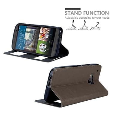 Lompakkokotelo HTC ONE M9 Case (Ruskea)