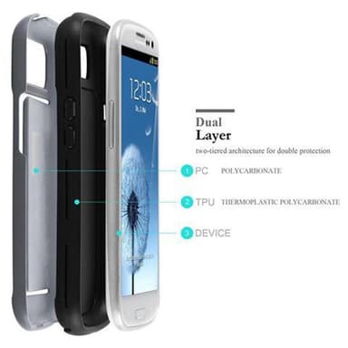 Samsung Galaxy S3 / S3 NEO Suojakuori Kotelo (Hopea)