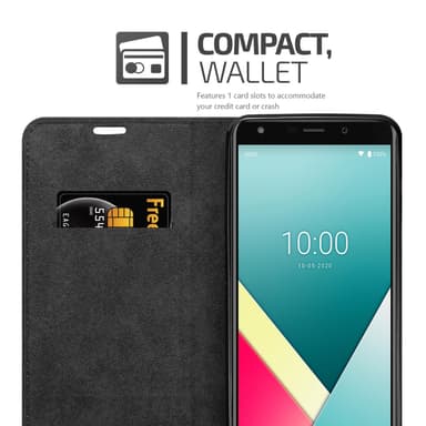 WIKO Y61 Suojakuori Lompakkokotelo (Musta)
