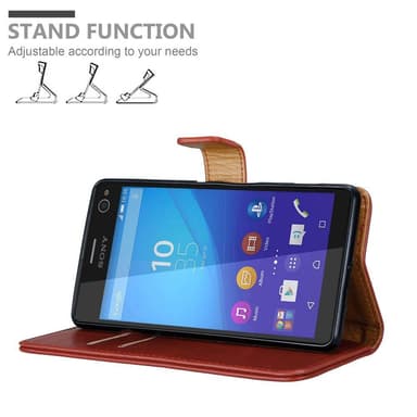 Sony Xperia C4 Suojakuori Lompakkokotelo (Punainen)