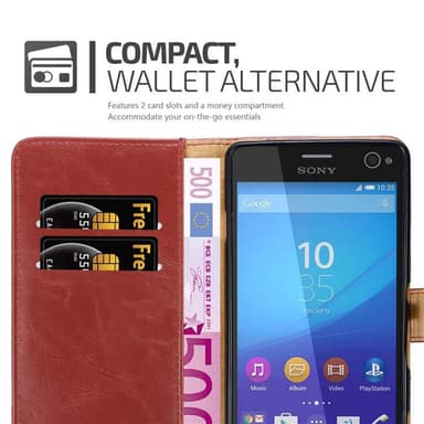 Sony Xperia C4 Suojakuori Lompakkokotelo (Punainen)