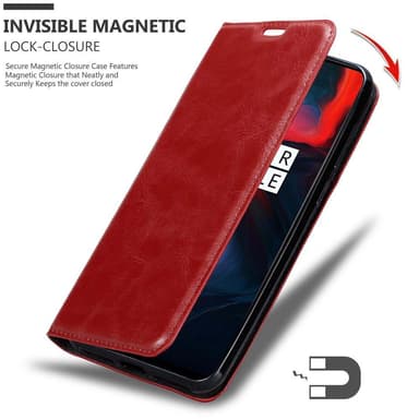 OnePlus 6 Suojakuori Lompakkokotelo (Punainen)