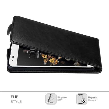 LG K8 2016 Suojakuori Lompakkokotelo (Musta)