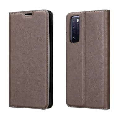 Huawei NOVA 7 5G Suojakuori Lompakkokotelo (Ruskea)