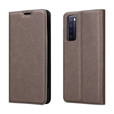 Huawei NOVA 7 5G Suojakuori Lompakkokotelo (Ruskea)