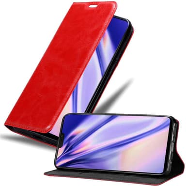 OnePlus 6 Suojakuori Lompakkokotelo (Punainen)