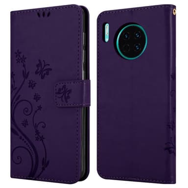 Huawei MATE 30 Suojakuori Lompakkokotelo (Violetti)