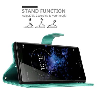 Sony Xperia XZ2 Suojakuori Lompakkokotelo (Turkoosi)