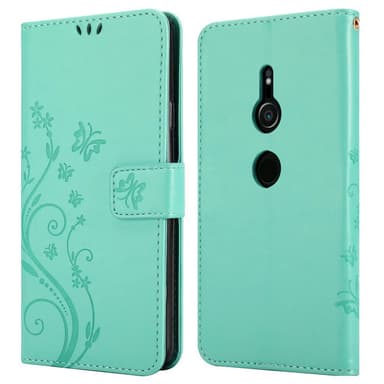Sony Xperia XZ2 Suojakuori Lompakkokotelo (Turkoosi)