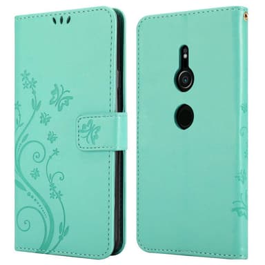 Sony Xperia XZ2 Suojakuori Lompakkokotelo (Turkoosi)