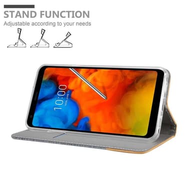 LG Q STYLUS Suojakuori Lompakkokotelo (harmaa)
