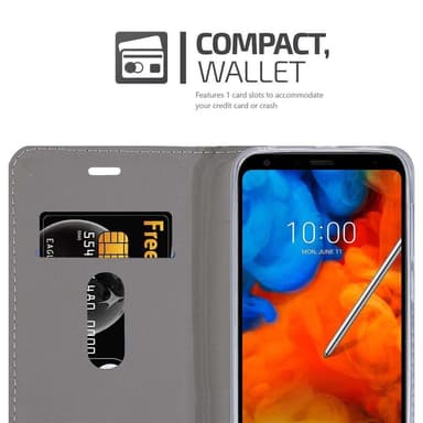 LG Q STYLUS Suojakuori Lompakkokotelo (harmaa)
