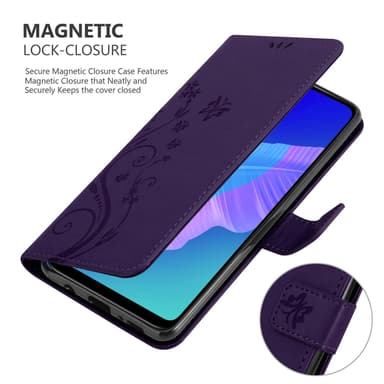 Huawei P40 LITE E Suojakuori Lompakkokotelo (Violetti)
