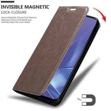 Oppo A72 Suojakuori Lompakkokotelo (Ruskea)
