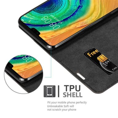 Huawei MATE 30 Suojakuori Lompakkokotelo (Ruskea)