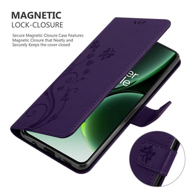OnePlus Nord 3 5G Suojakuori Lompakkokotelo (Violetti)