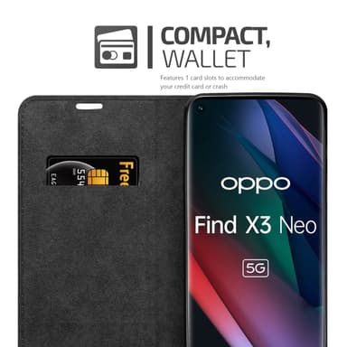 Oppo FIND X3 NEO Suojakuori Lompakkokotelo (Punainen)