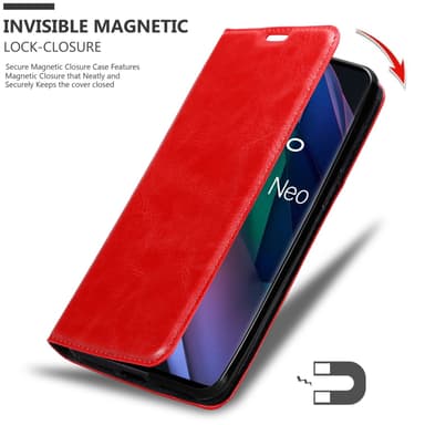 Oppo FIND X3 NEO Suojakuori Lompakkokotelo (Punainen)