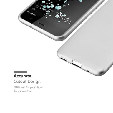HTC U PLAY Suojakuori Kotelo (Hopea)