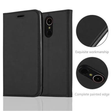 LG K10 2017 Suojakuori Lompakkokotelo (Musta)