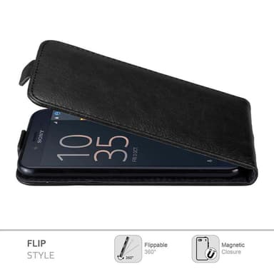 Sony Xperia X COMPACT Suojakuori Lompakkokotelo (Musta)