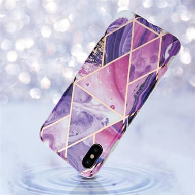 iPhone X / XS Suojakuori Lompakkokotelo (Violetti)